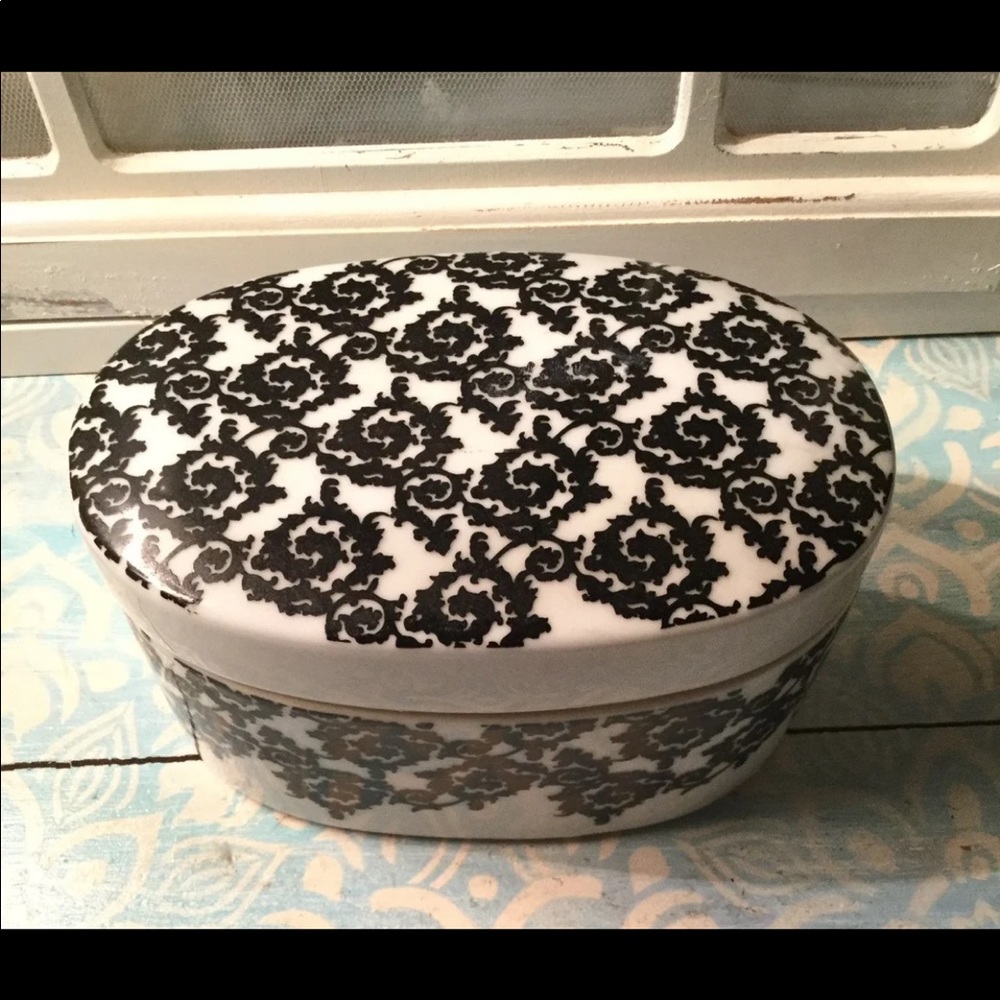 Vintage Trinket Holder Black Lace